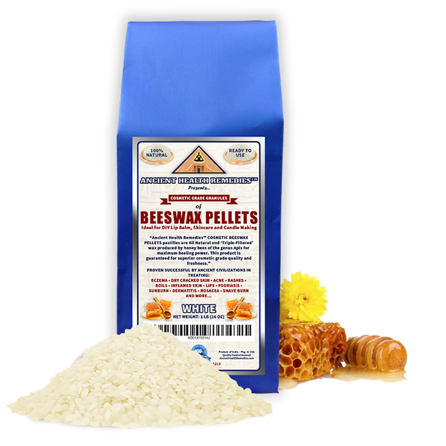 White Beeswax Pellets by White Naturals Great For DIY Lip Balms